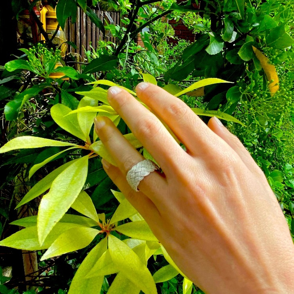 Authentic Silver Braided Ring - Picture 2 of 4